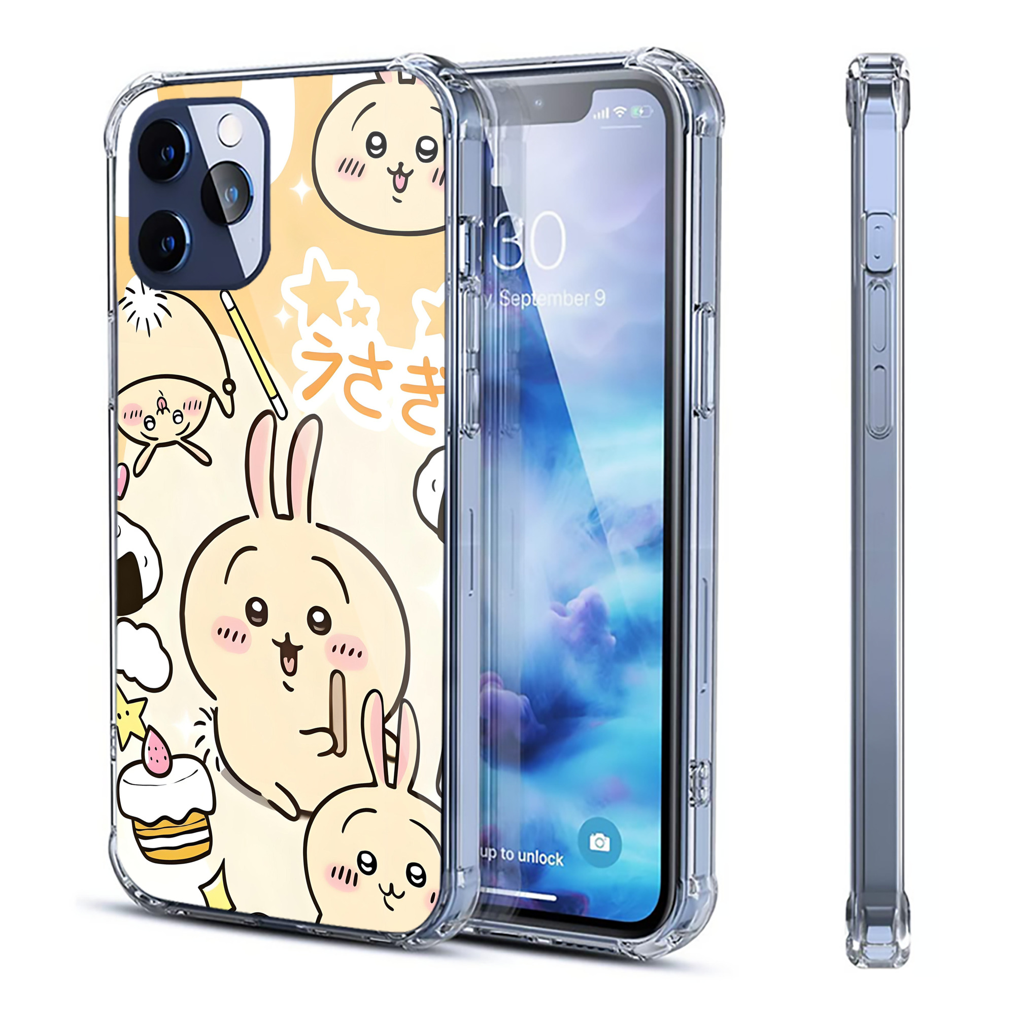 （画像用） ちいかわ Chii-kawa 【iPhone 12シリーズ対応】透明スマホケース（クリアソフトケース）